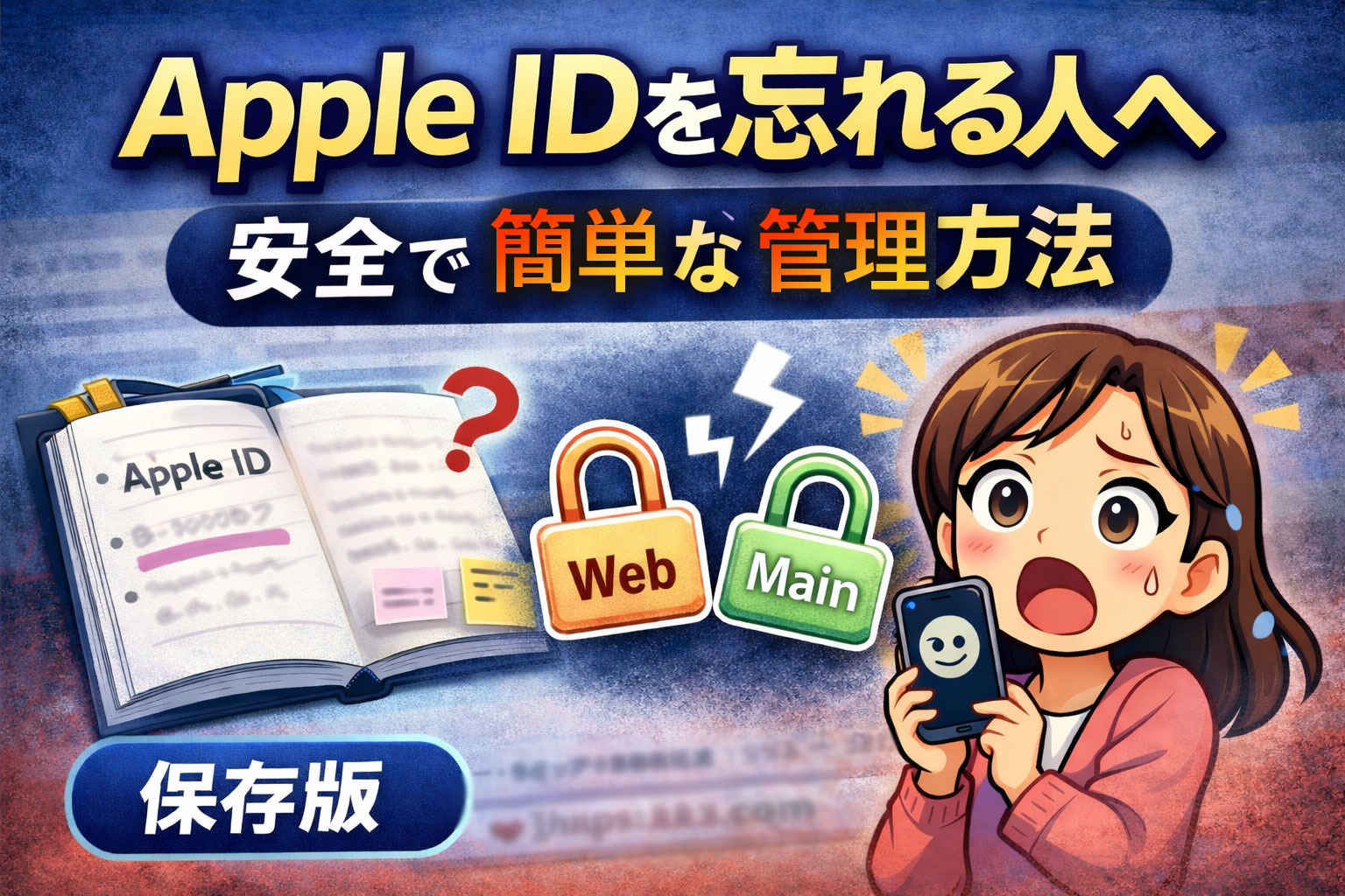 【保存版】Apple IDをすぐ忘れる人へ｜安全で簡単な管理方法3選【使った事ない人もOK】
