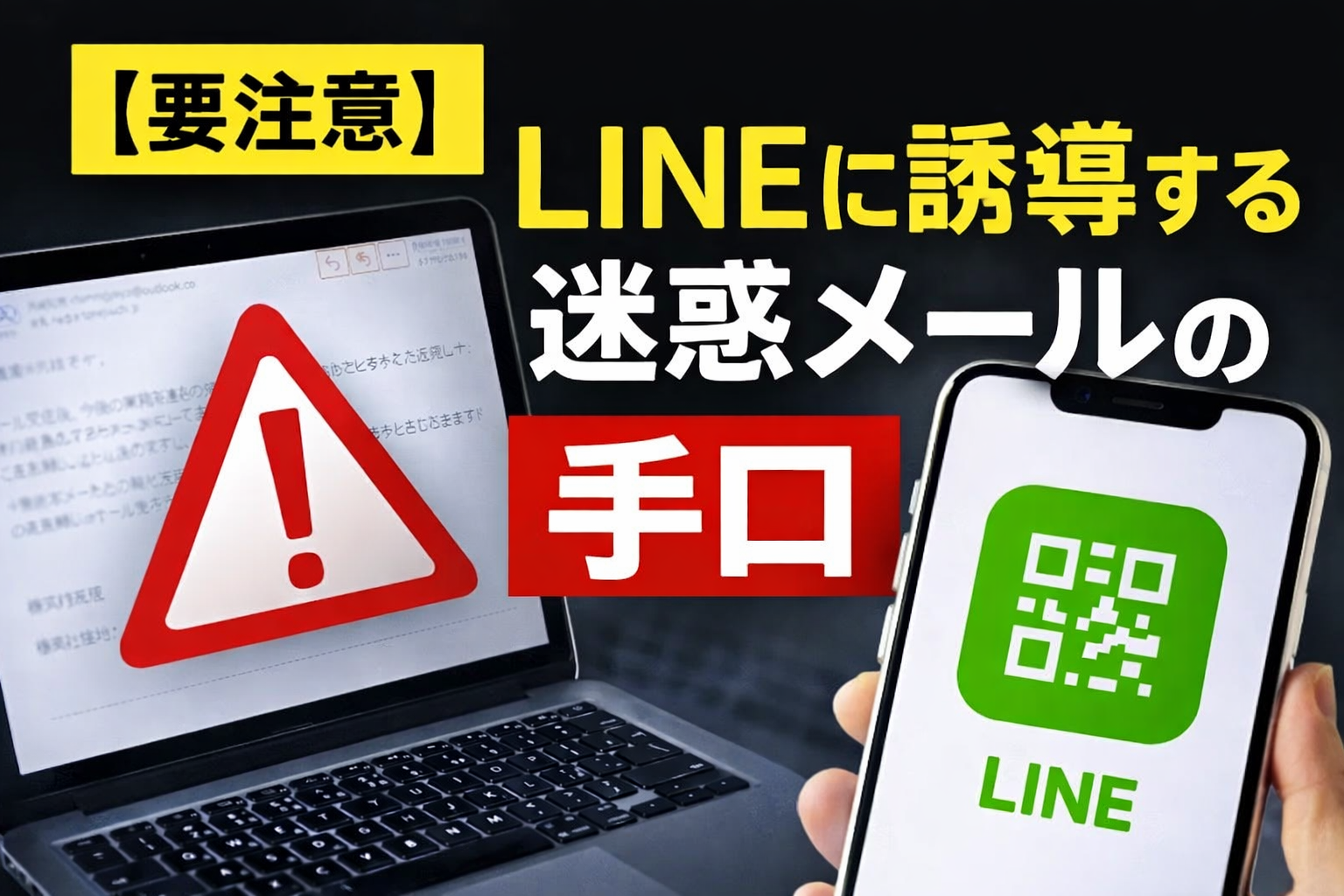 LINEに誘導する迷惑メールの手口