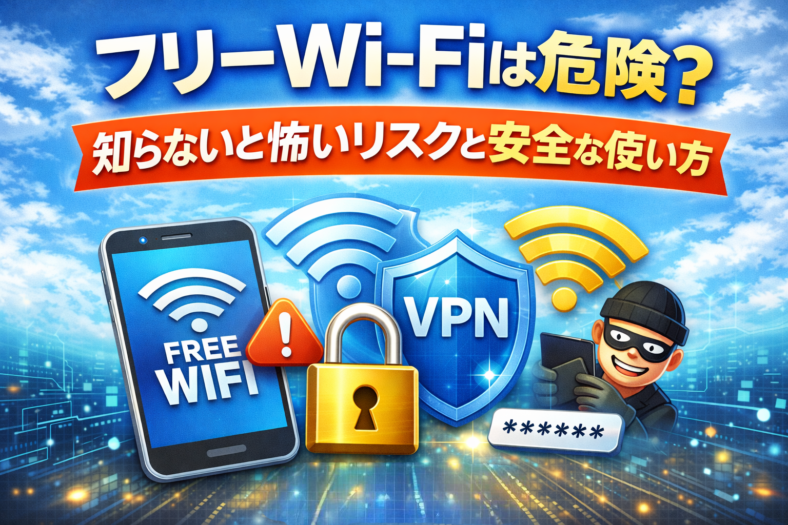 フリーWiFiは危険？！