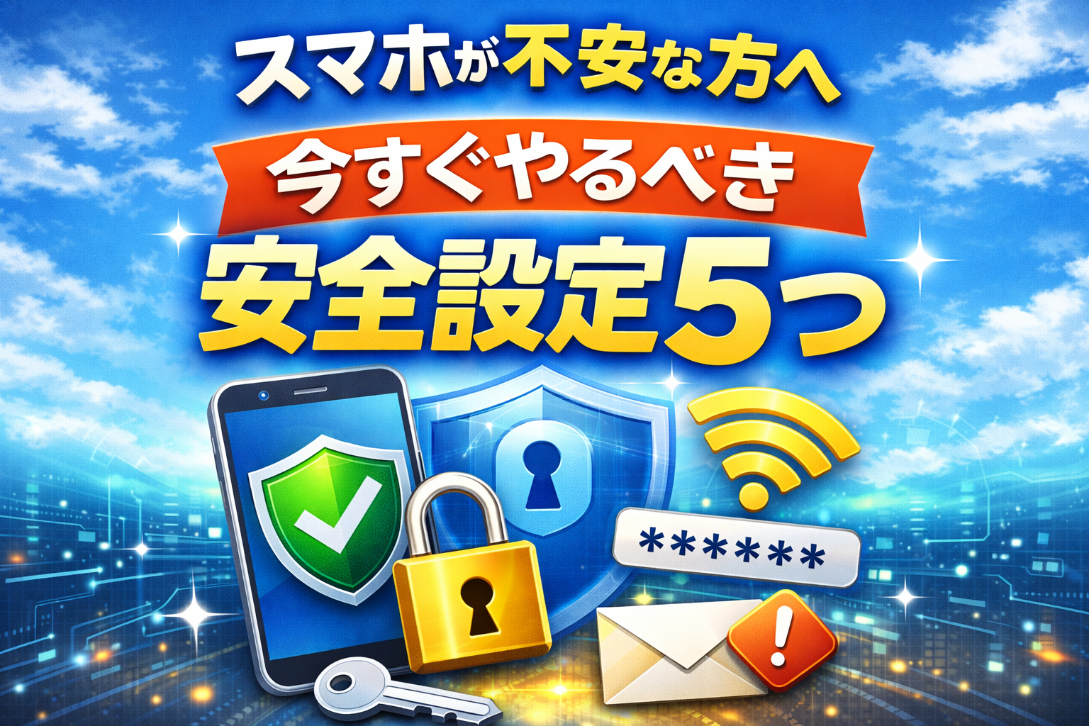 スマホが不安な方へ　今すぐやるべき安全設定５つ